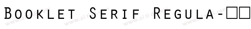 Booklet Serif Regula字体转换